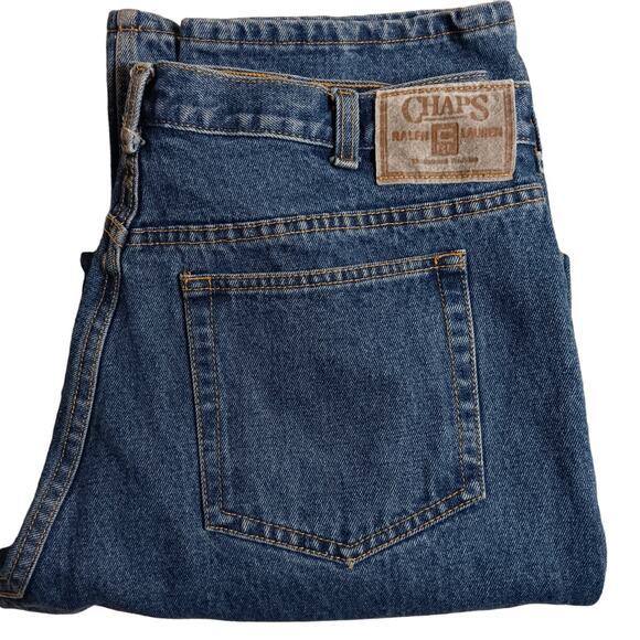 Ralph Lauren Chaps Vintage Jeans 36X34 Blue Loose Fit Straight Leg Street Skate - Picture 3 of 16